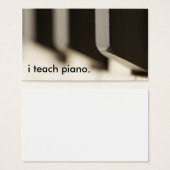 i teach piano. (Front & Back)