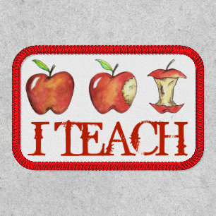 I TEACH Red Apple for the Teacher Gift Apples Patch
