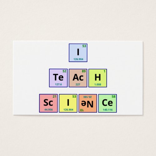 I Teach Science Business Card