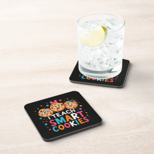 I Teach Smart Cookies Back to School Teacher Beverage Coaster
