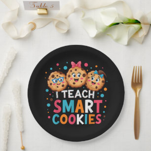 I Teach Smart Cookies Back to School Teacher Paper Plates