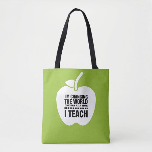 I Teach Teaching Quote Custom Monograms Gift Tote Bag