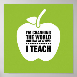 I Teach. Teaching Quote Typography Art Print
