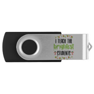 I Teach The Brightest Students Christmas Lights Jo Flash Drive