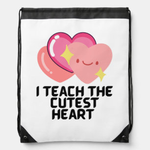 I teach the cutest hearts drawstring bag