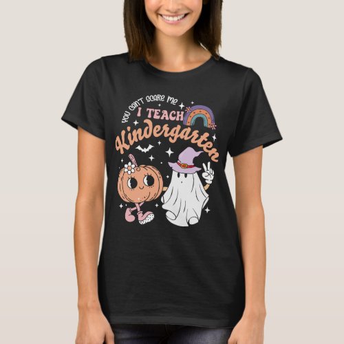 I Teach the Cutest Kindergarten Pumpkins Halloween T_Shirt