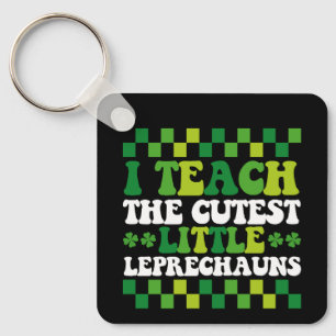 I Teach The Cutest Little Leprechauns Teacher Keychain