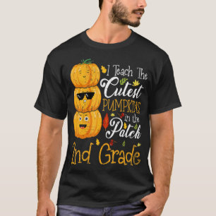 I Teach The Cutest Pumpkins In The Patch 2nd Grade T-Shirt