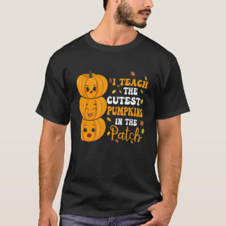 I Teach The Cutest Pumpkins In The Patch Groovy Re T-Shirt