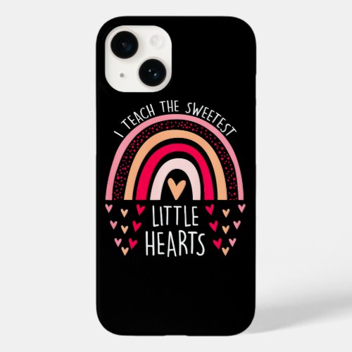 I Teach The Sweetest Hearts Rainbow Teacher Case_Mate iPhone 14 Case