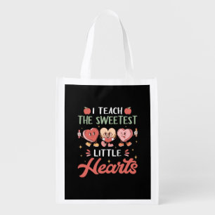 I Teach The Sweetest Little Heart Grocery Bag
