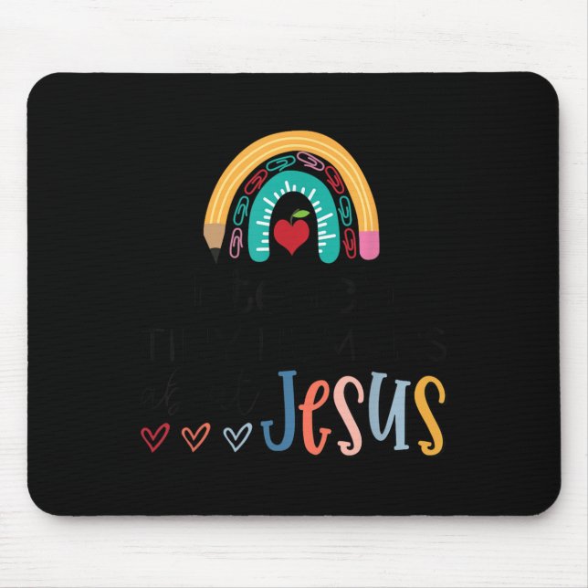 I Teach Tiny Humans About Jesus Christian Teacher  Mouse Pad (Front)