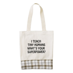 I Teach Tiny Humans Zazzle HEART Tote Bag