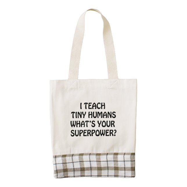I Teach Tiny Humans Zazzle HEART Tote Bag (Front)