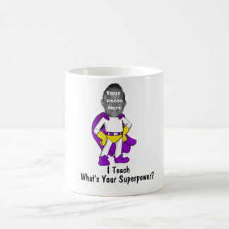 I Teach, What is Your Superpower? (Purple/Yellow) Coffee Mug