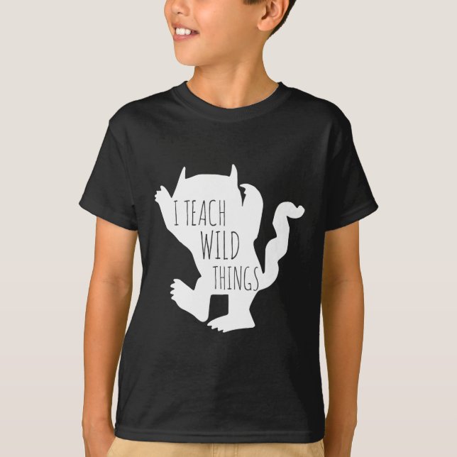 I Teach Wild Things Monster Fun Halloween Gifts  T-Shirt (Front)
