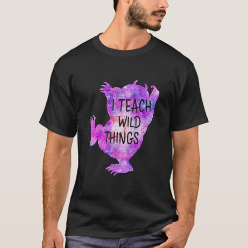 I Teach Wild Things Monster Funny Halloween T_Shirt