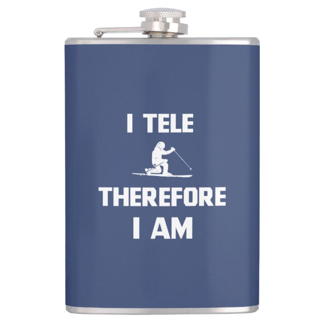 I Tele Therefore I Am Flask (Front)