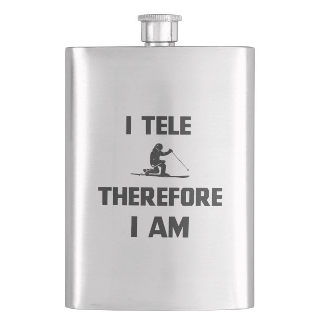 I Tele Therefore I Am Flask (Front)