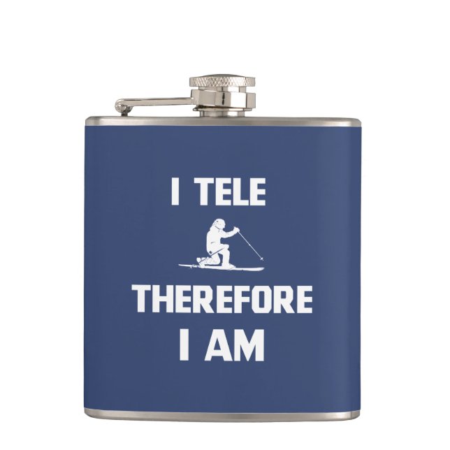 I Tele Therefore I Am Flask (Front)