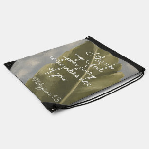 I THANK MY GOD Philippians 1:3 Teacher Gift Drawstring Bag