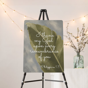 I THANK MY GOD Philippians 1:3 Teacher Gift Foam Board