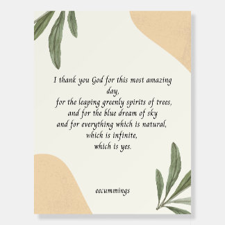 "i thank you god" Poster eecummings