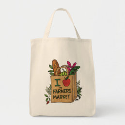 I &#127822; The Farmers Market Tote Bag
