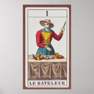 I The Magician, seven tarot cards Poster