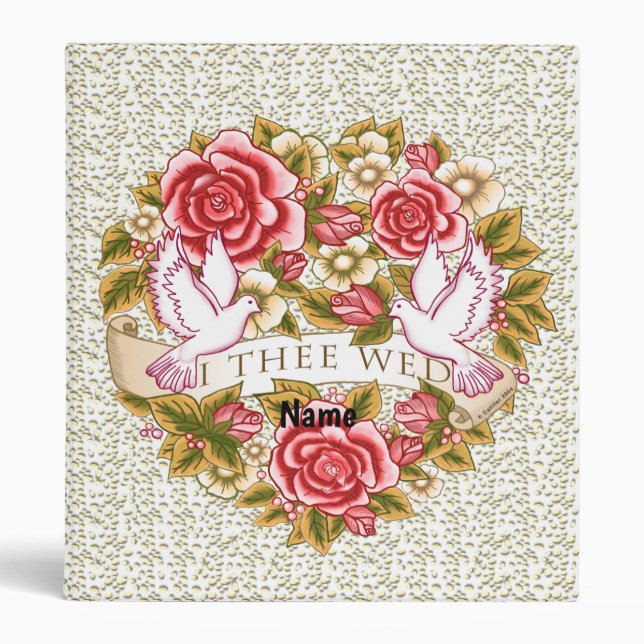 I Thee Wed custom Wedding  binder (Front)