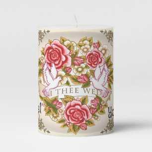I Thee Wed wedding candle