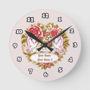 I Thee Wed wedding clock