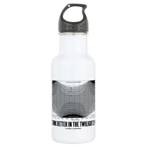 I Think Better In The Twilight Zone Latitude Stainless Steel Water Bottle