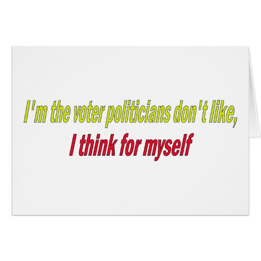 I think for myself (Front Horizontal)