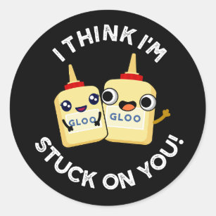 stuck on you stickre Sticker for Sale by roletub