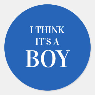 I Think It's a Boy | Baby Shower Stickers