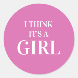 I Think It's a Girl | Baby Shower Stickers