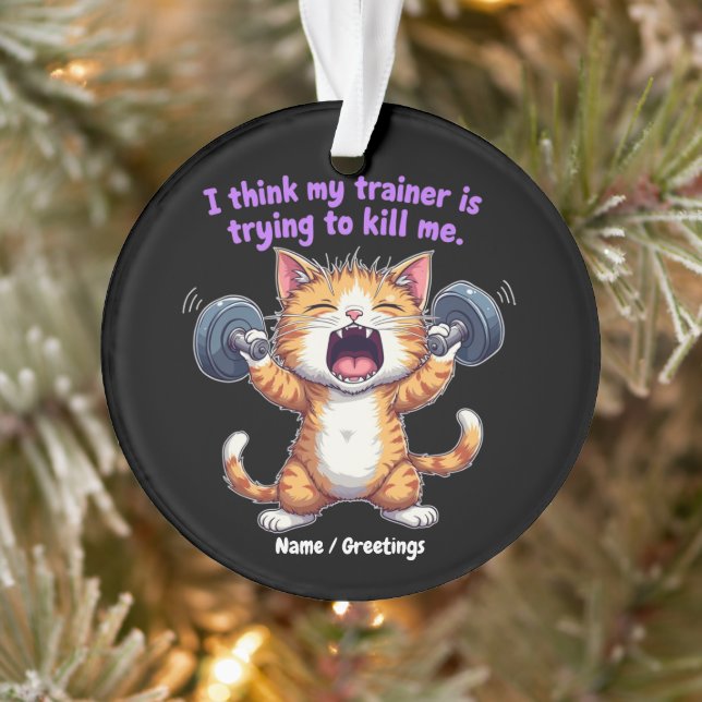 I Think My Trainer Is Trying to Kill Me A Funny  Ornament (Tree)