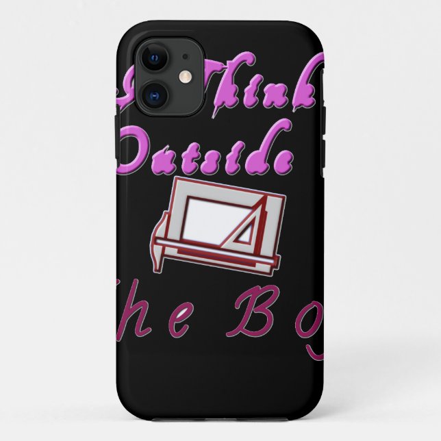 I Think Out of the Box: Creative Design Case-Mate iPhone Case (Back)