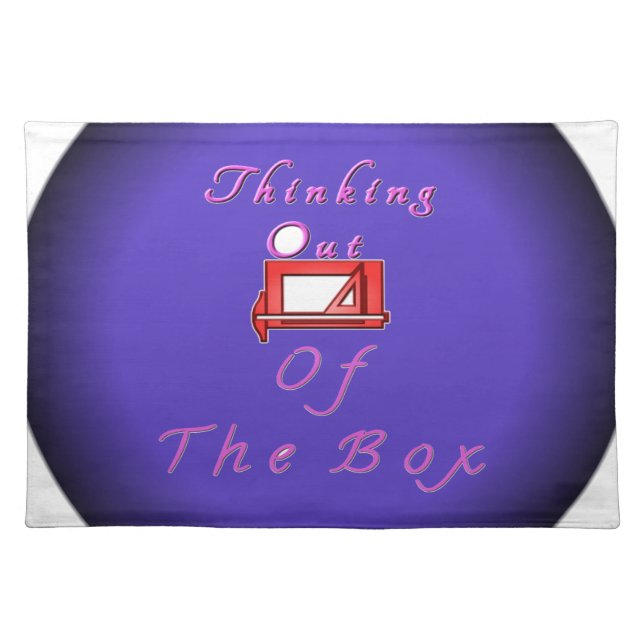 I Think Out of the Box: Creative Design Cloth Placemat (Front)