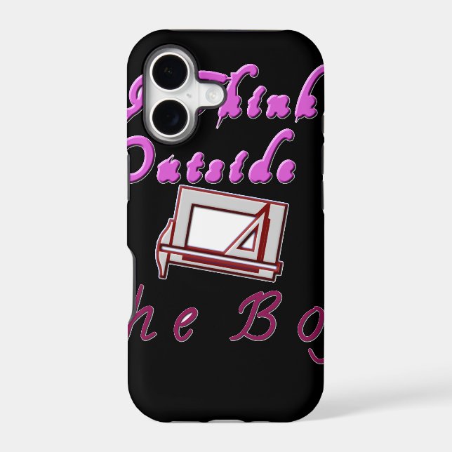 I Think Out of the Box: Creative Design Iphone Case (Back)