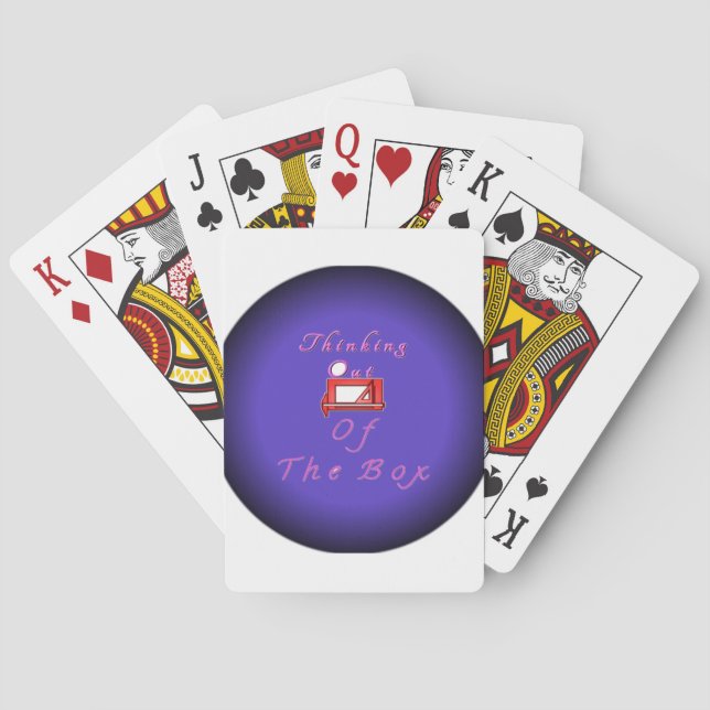 I Think Out of the Box: Creative Design Poker Cards (Back)