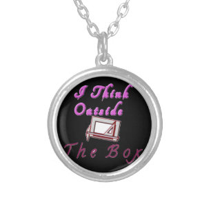 I Think Out of the Box: Creative Design Silver Plated Necklace