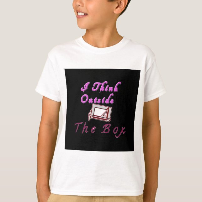 I Think Out of the Box: Creative Design T-Shirt (Front)