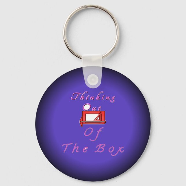 I think outside the box. keychain (Front)