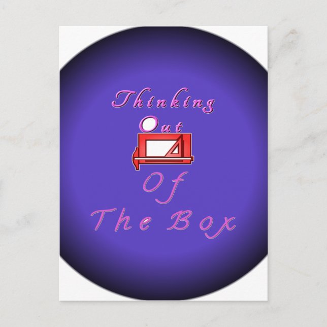 I think outside the box. postcard (Front)