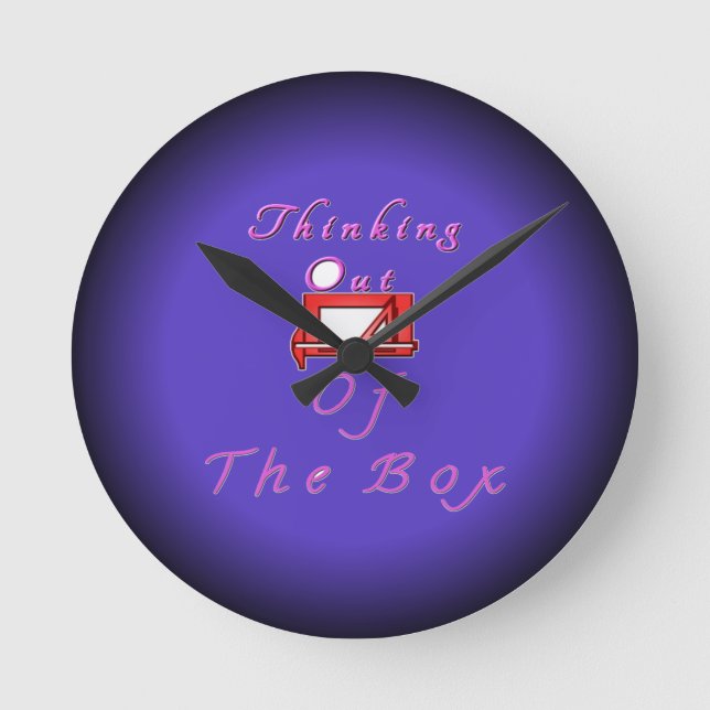 I think outside the box. round clock (Front)