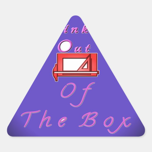 I think outside the box. triangle sticker (Front)