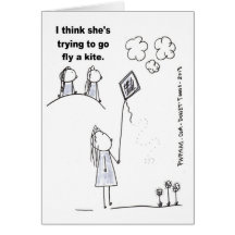 I think shes trying to go fly a kite