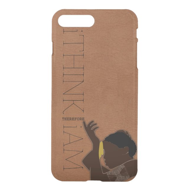 i THINK THEREFORE i AM black woman Uncommon iPhone Case (Back)